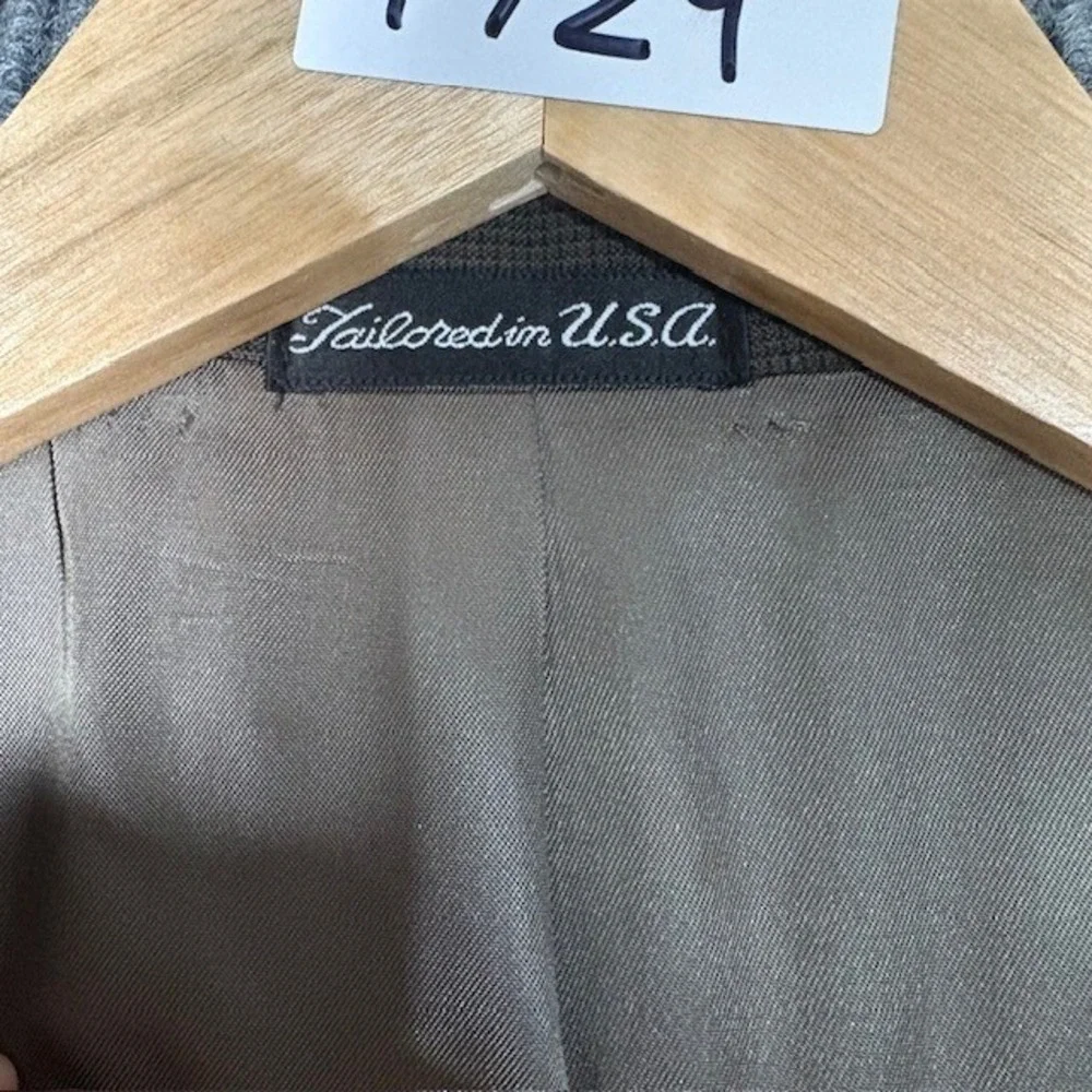 Tom James Executive Collection Men's Brown Wool Blend Jacket Blazer Size 40R‎
